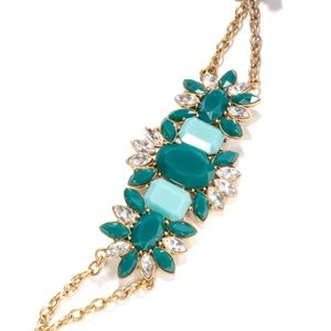 Jcrew green resin crystal bracelet